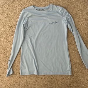 Medium light blue salt life shirt